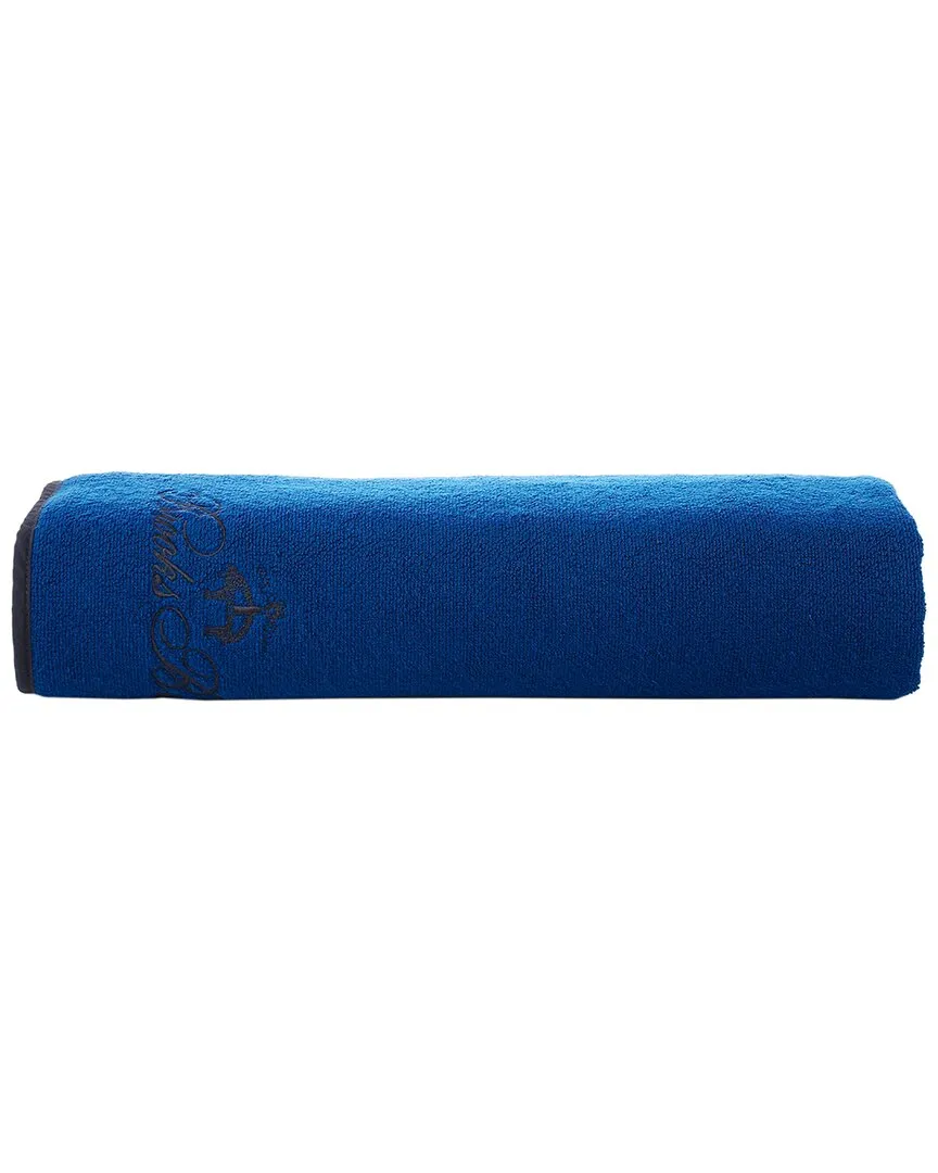 Contrast Frame Bath Sheet - Blue, Turkish Cotton