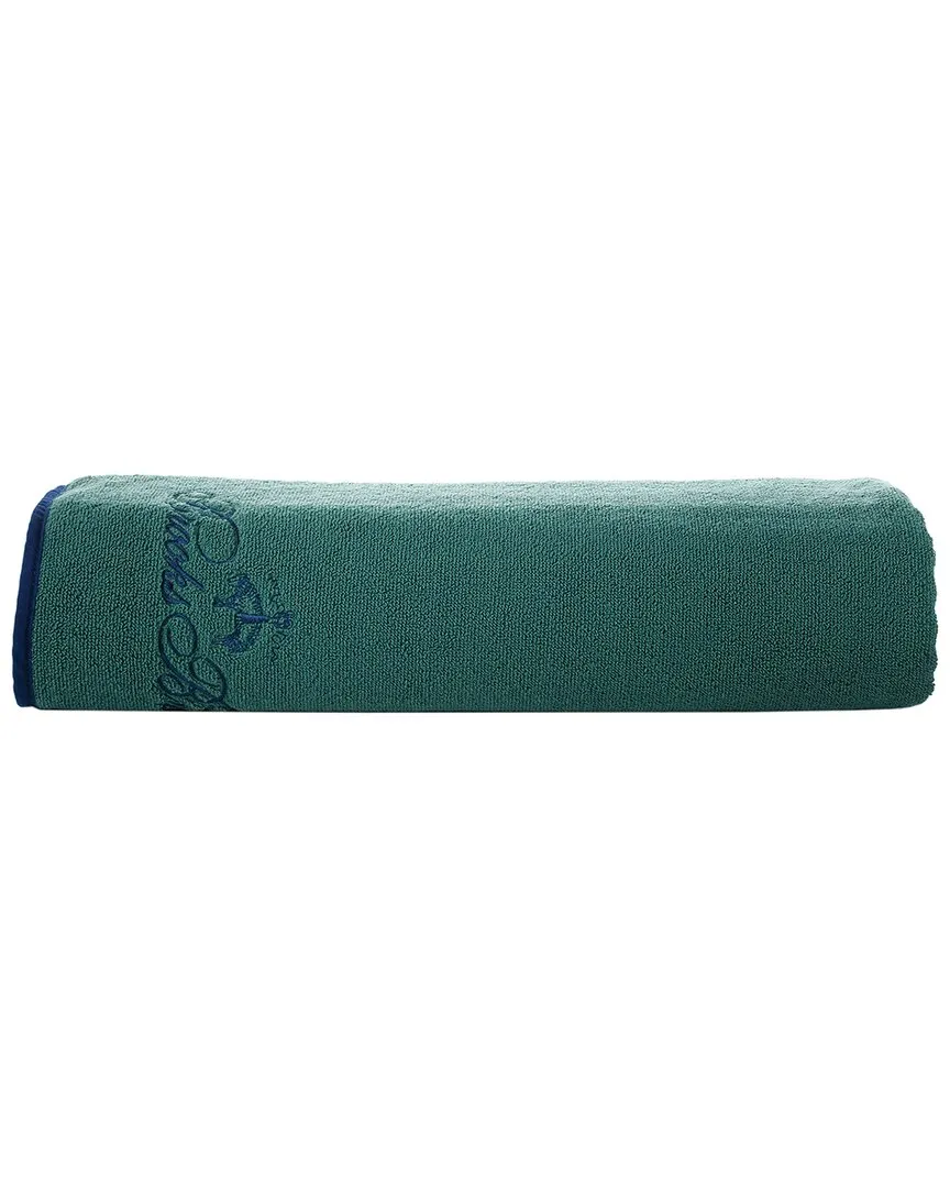 Contrast Frame Bath Sheet - Green, Turkish Cotton