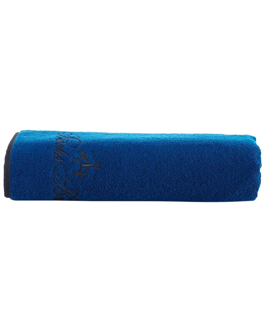 Contrast Frame Bath Towel - Blue, Turkish Cotton image