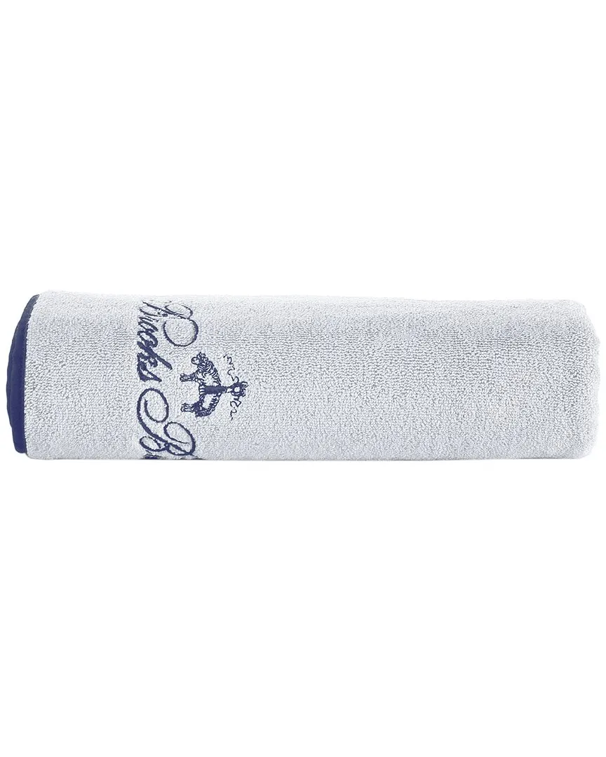 Contrast Frame Bath Towel - Silver, Turkish Cotton