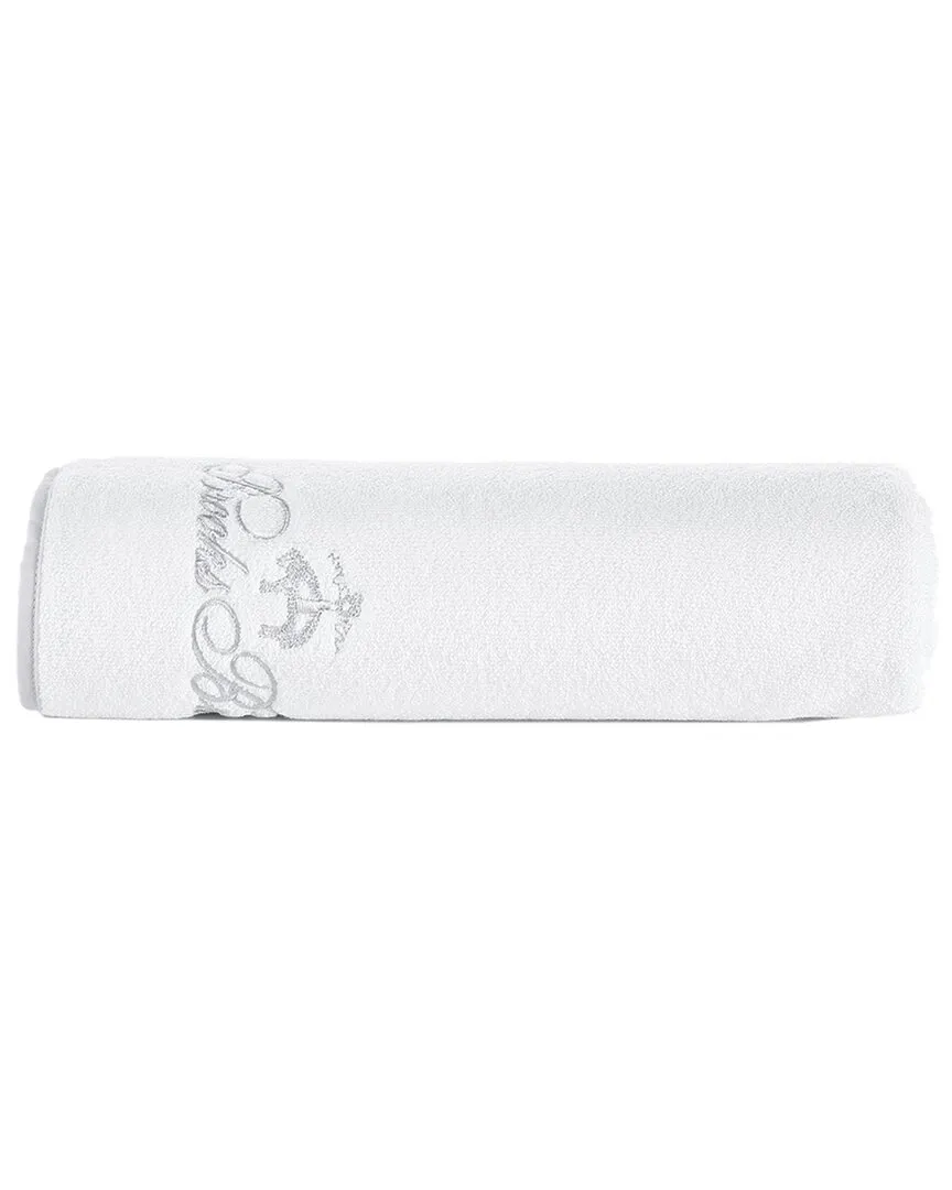 Contrast Frame Bath Towel - White, Turkish Cotton