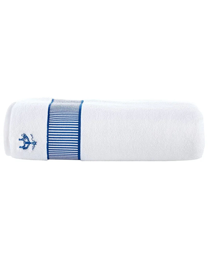 Fancy Border Bath Sheet - Royal Blue, Turkish Cotton image