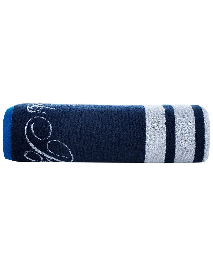 Nautical Blanket Stripe Bath Sheet - Navy, Turkish Cotton image