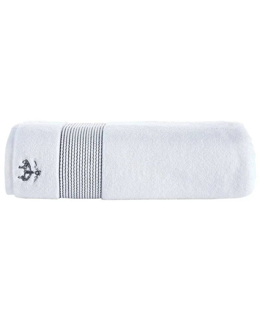 Rope Stripe Border Bath Sheet - Silver, Turkish Cotton