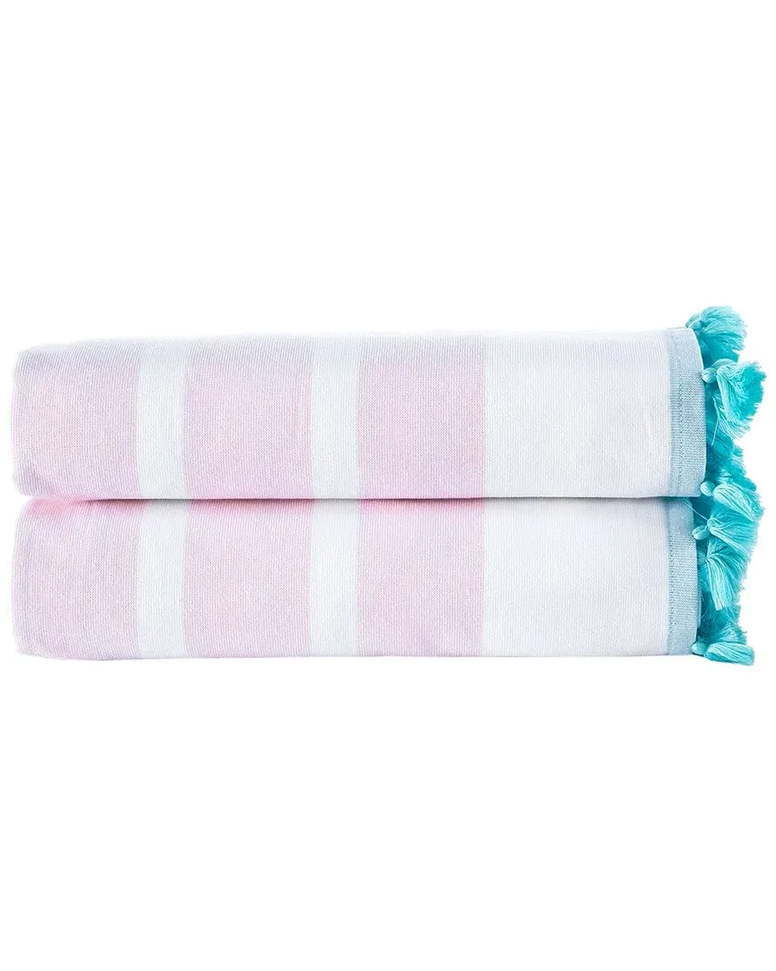 Turkish Pesthemal 2Pc Bath Sheets - Pink, Cotton