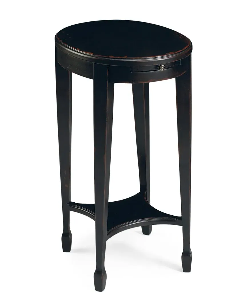 Arielle Accent Table with Storage - Black, Wood