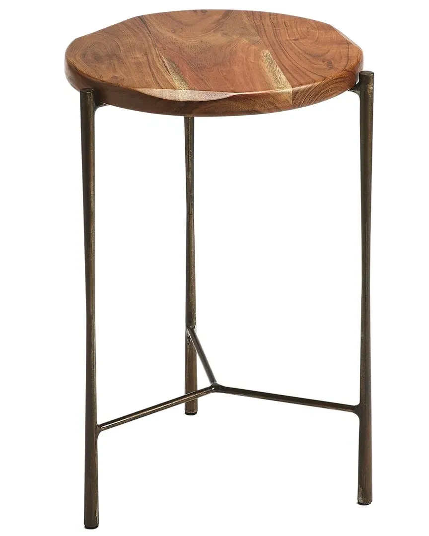 Brisbane Round Live Edge Accent Table - Acacia Wood