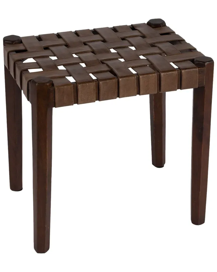 Butler Specialty Company Kerry Woven Stool - Brown, Leather image