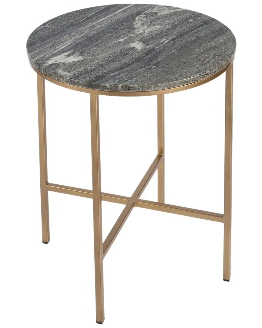Caty Round End Table - Marble
