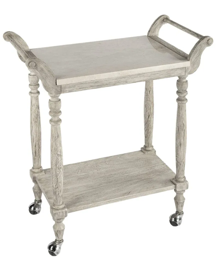 Danielle Marble Bar Cart - Grey, Marble image