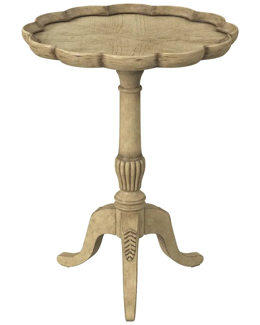 Dansby Pedestal Accent Table - Beige