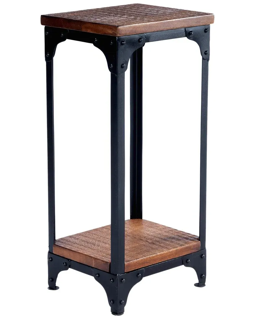 Gandolph Pedestal Stand - Brown, Mango Wood