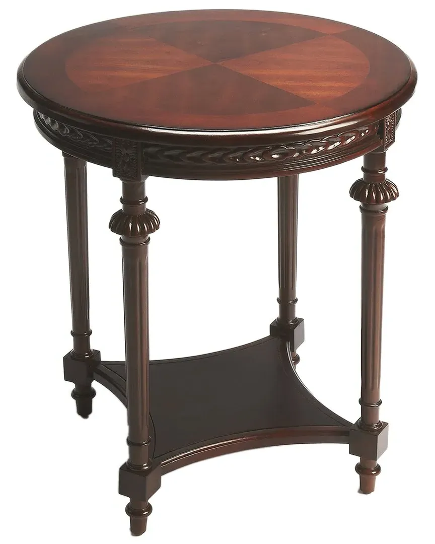 Hellinger Round End Table - Brown, Cherry image