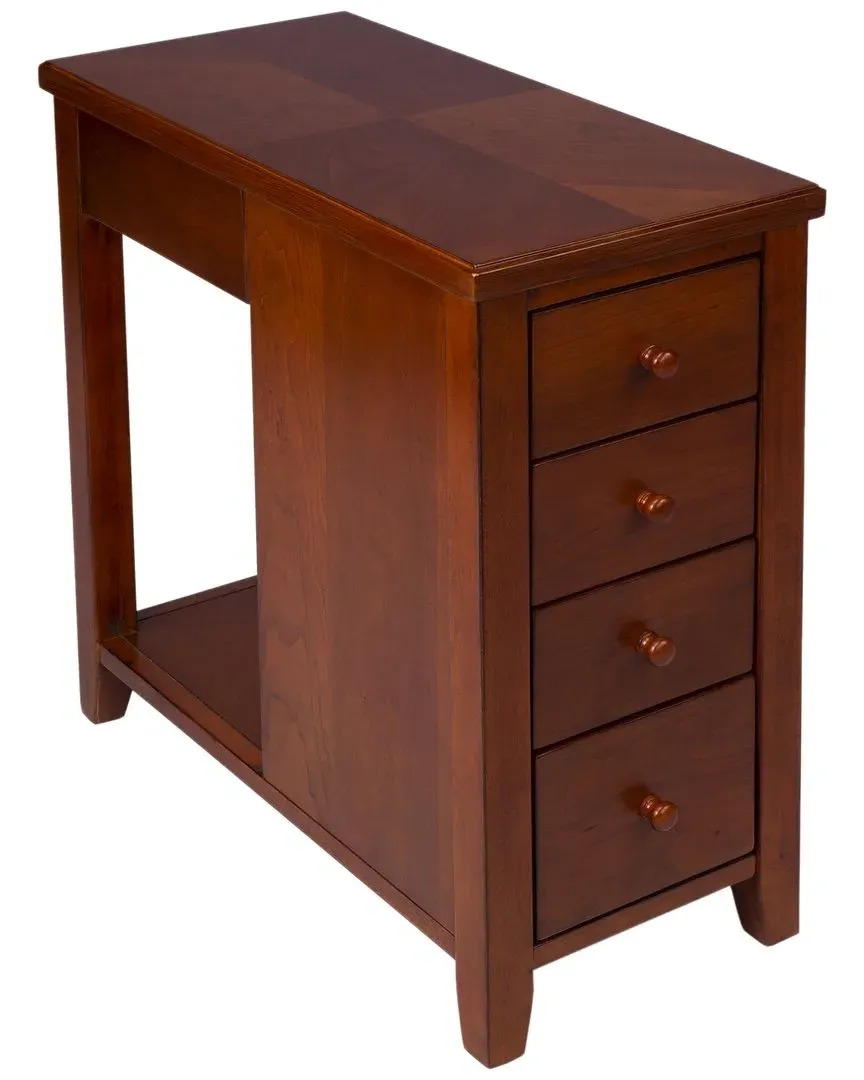 Kelton End Table with Storage - Brown, Rubberwood