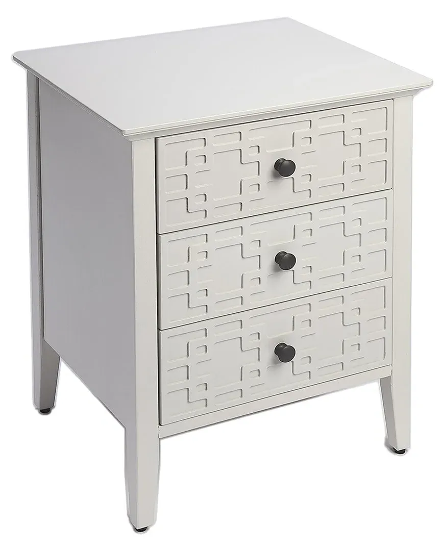 Kinsley 3-Drawer Nightstand - White image