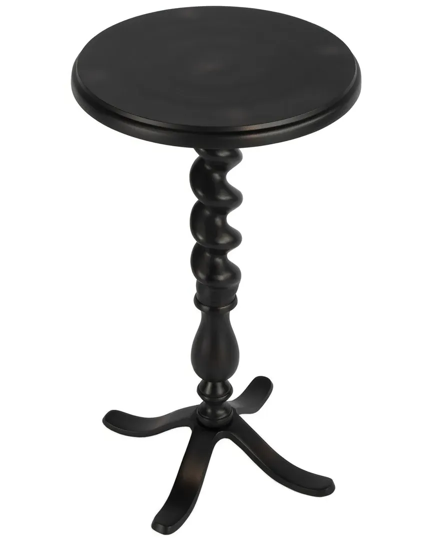 Kolmar Round Metal Accent Table - Grey, Cast Aluminum