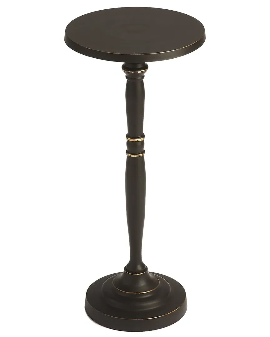 Langford Round Metal Accent Table - Black, Aluminum image