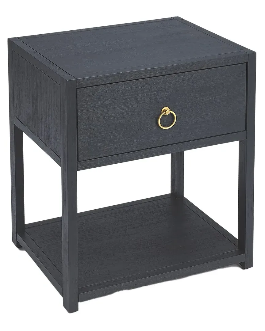 Lark End Table with Drawer - Navy Blue, Acacia image
