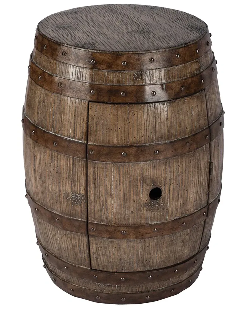 Lovell Barrel Table with Storage - Praline Brown