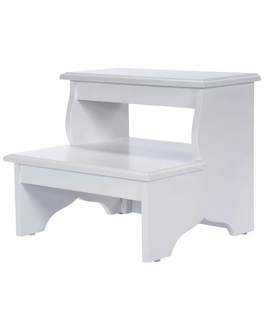 Melrose Step Stool - White, Cherry image
