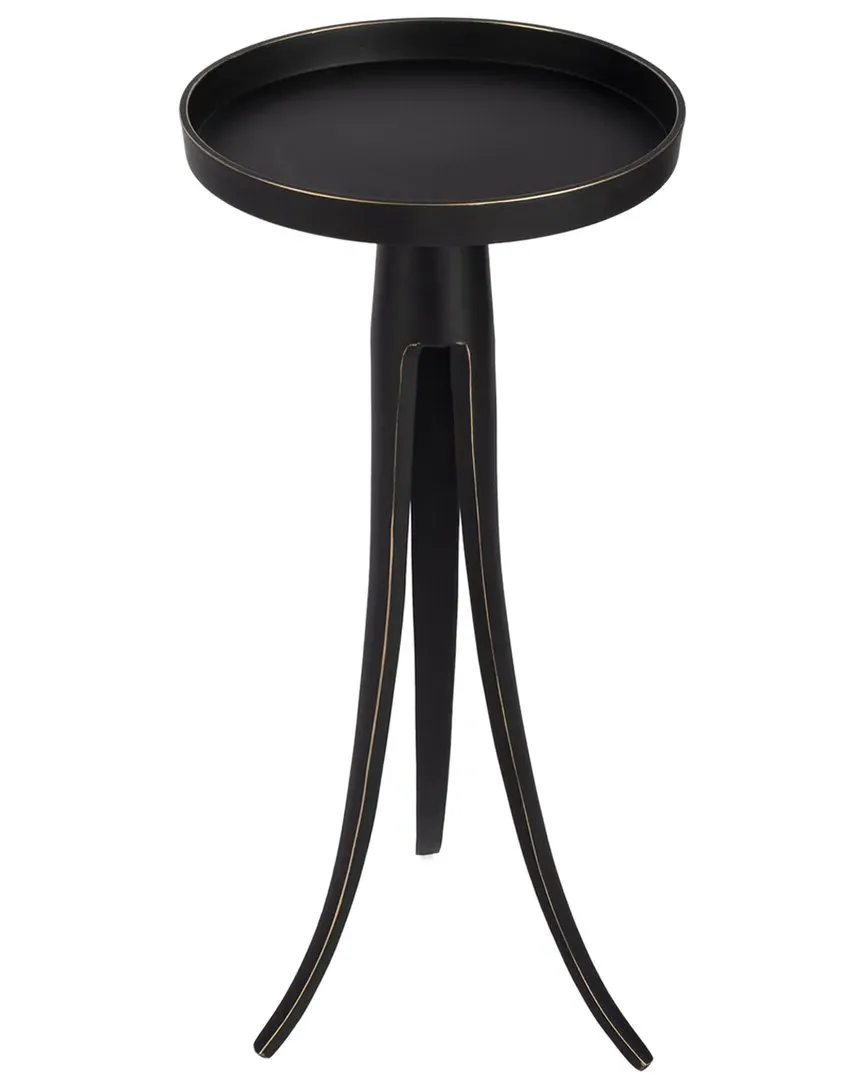 Monique Pedestal Accent Table - Black, Aluminum image