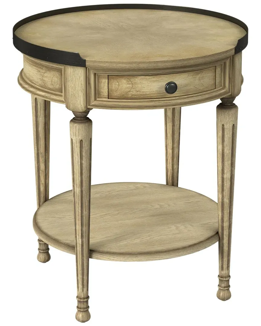 Sampson Side Table with Storage - Beige, Cherry image