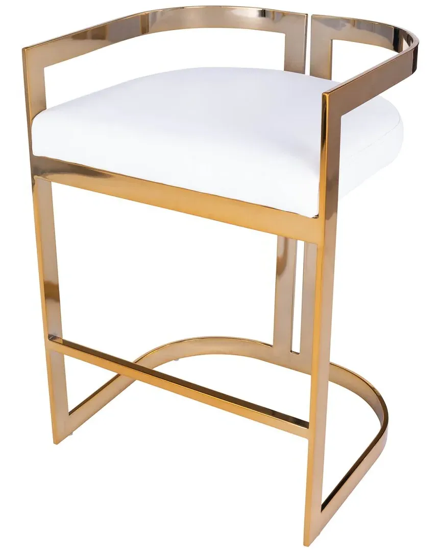 Specialty Company Clarence Counter Stool - Gold, Faux Leather