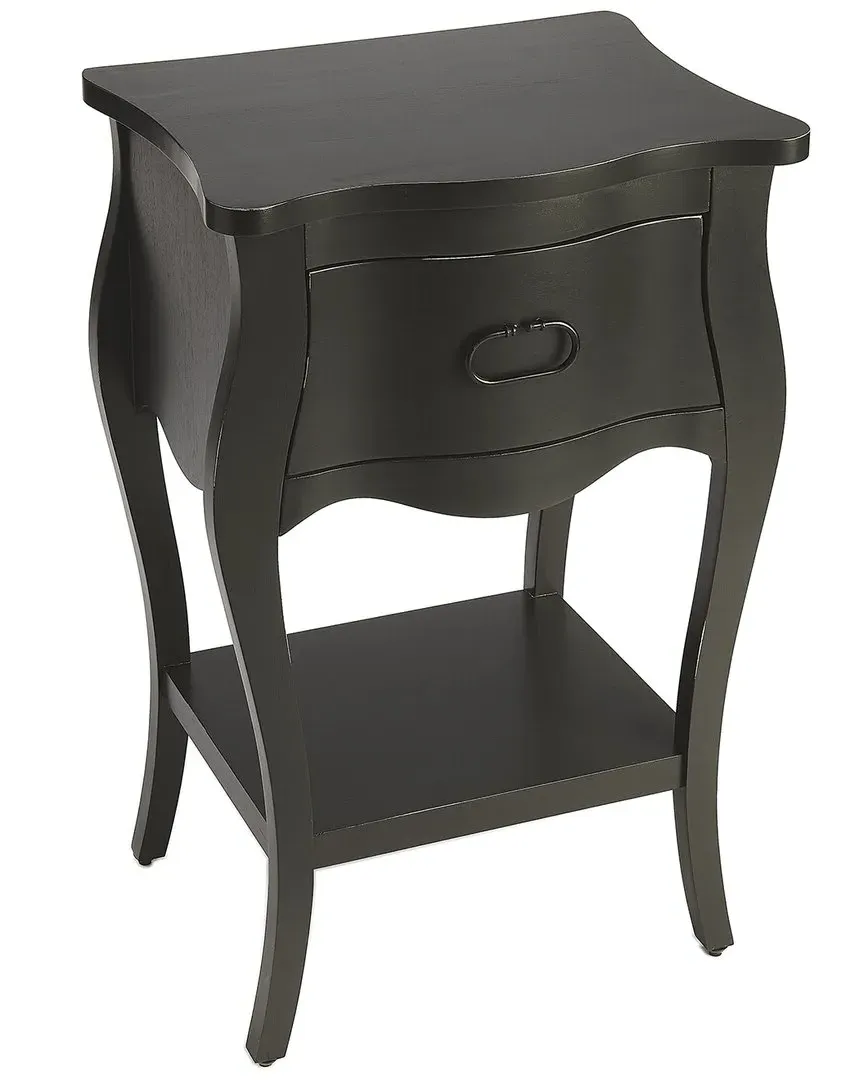 Specialty Company Rochelle 1 Drawer Nightstand - Black, Mango Wood image
