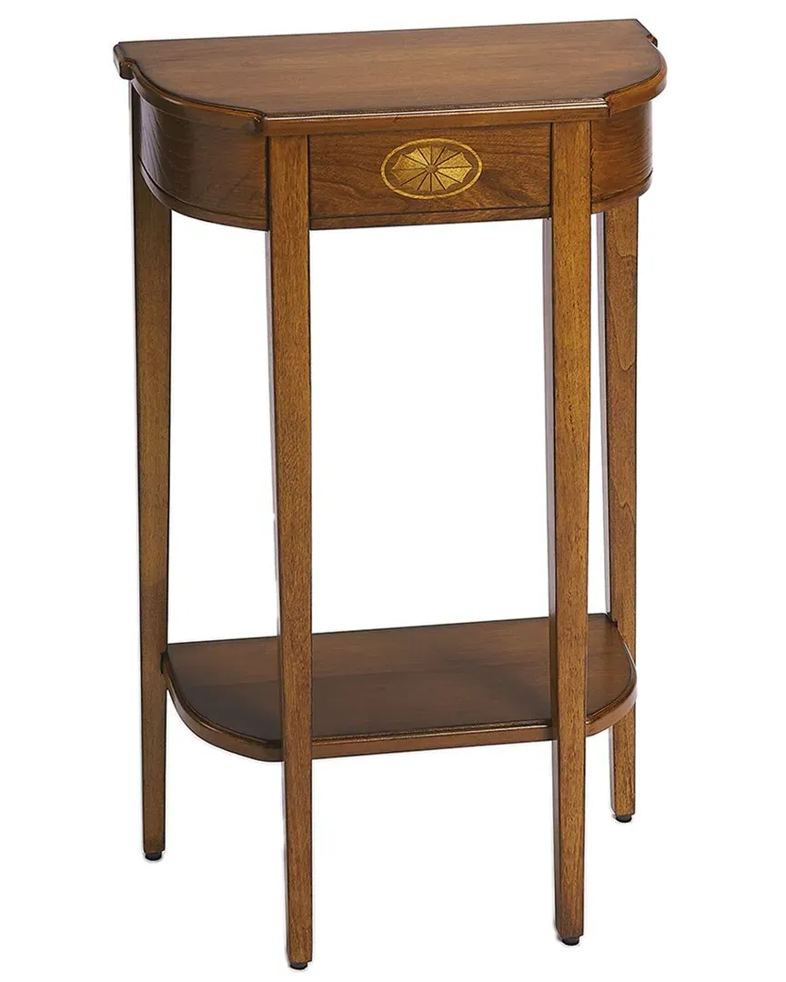 Wendell Console Table with Storage - Medium Brown, Olive Ash