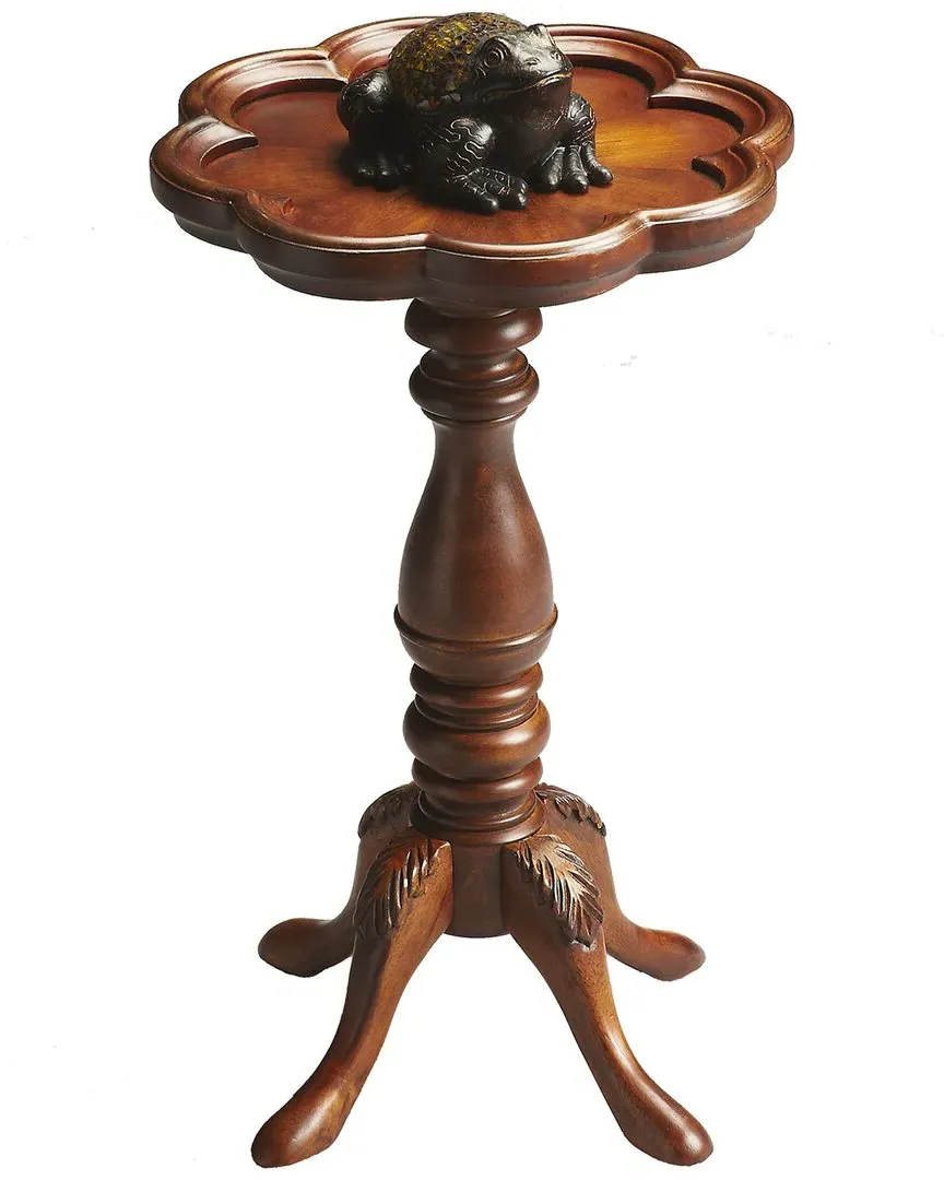 Whitman Scalloped Edge Accent Table - Brown, Cherry
