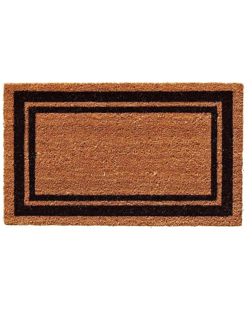 Black Border Doormat - Natural, Coir image