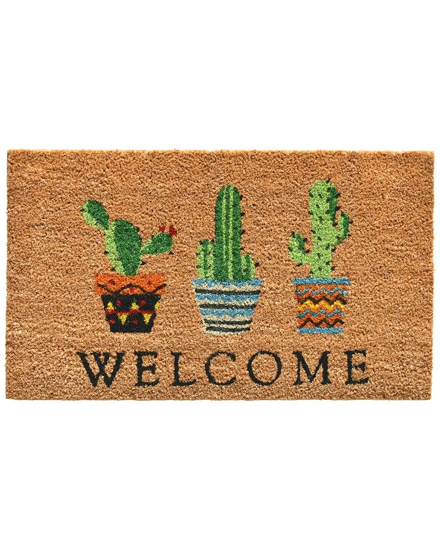 Cactus Welcome Doormat - Natural, Coir image