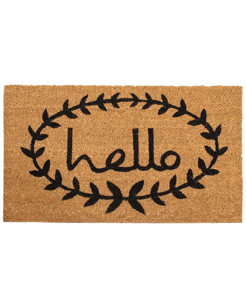 Calico Hello Doormat - Natural, Coir image