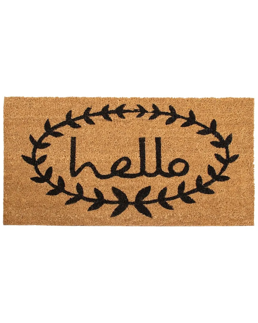 Calico Hello Doormat - Natural, Coir