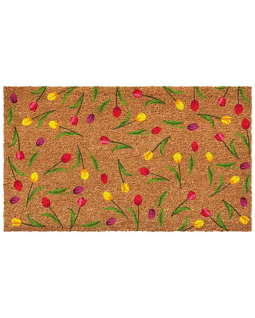 Colorful Tips Doormat - Natural, Coir