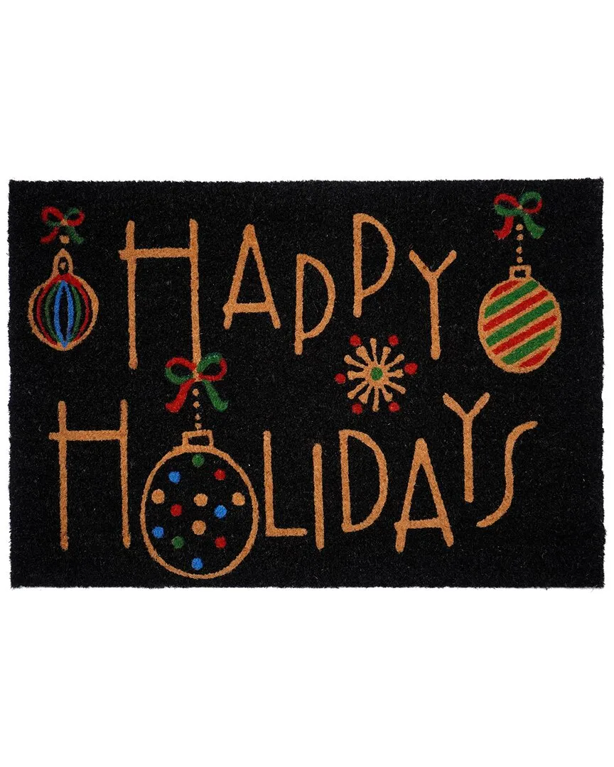 Happy Holidays Doormat - Natural, Coir