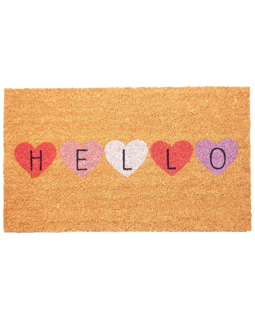 Heart Hello Doormat - Natural, Coir