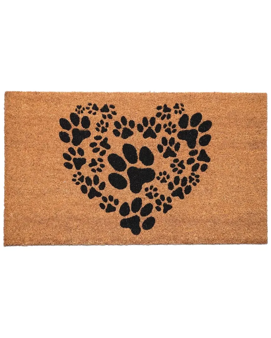 Heart Paws Doormat - Natural, Coir image