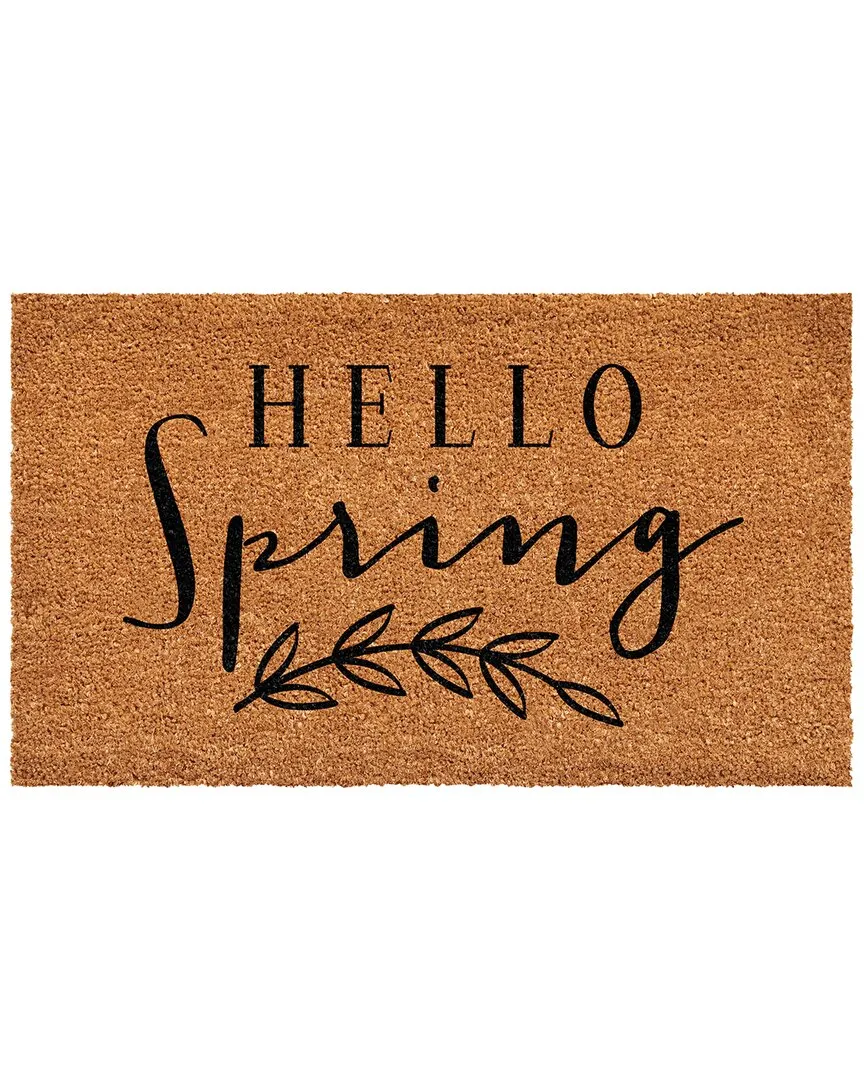 Hello Spring Doormat - Natural, Coir