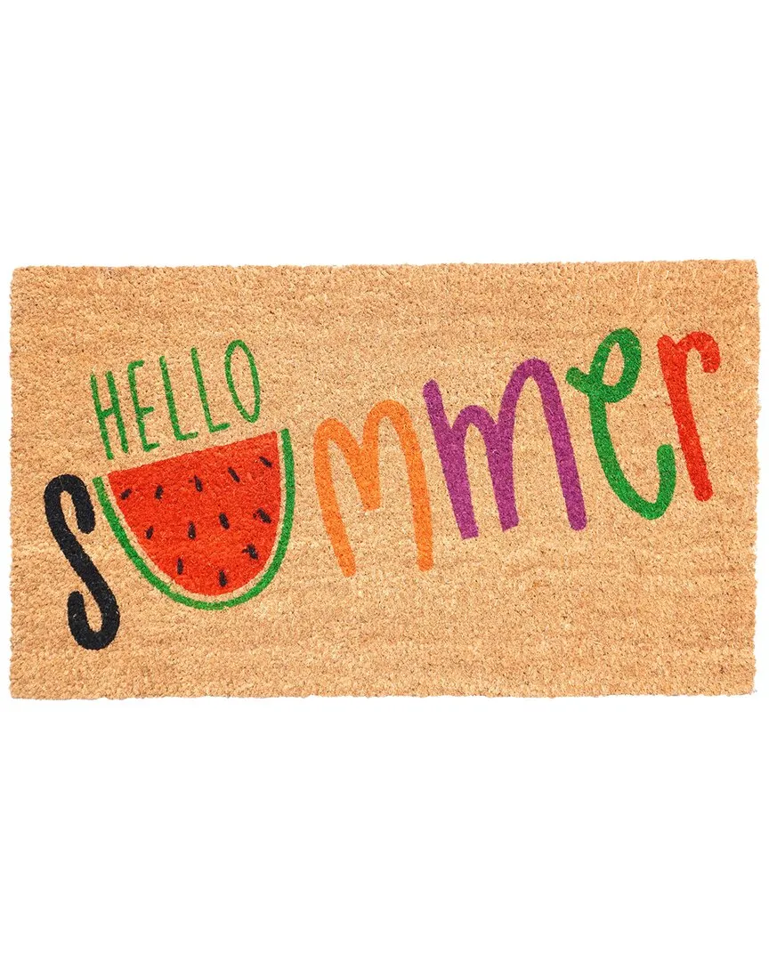 Hello Summer Doormat - Natural, Coir