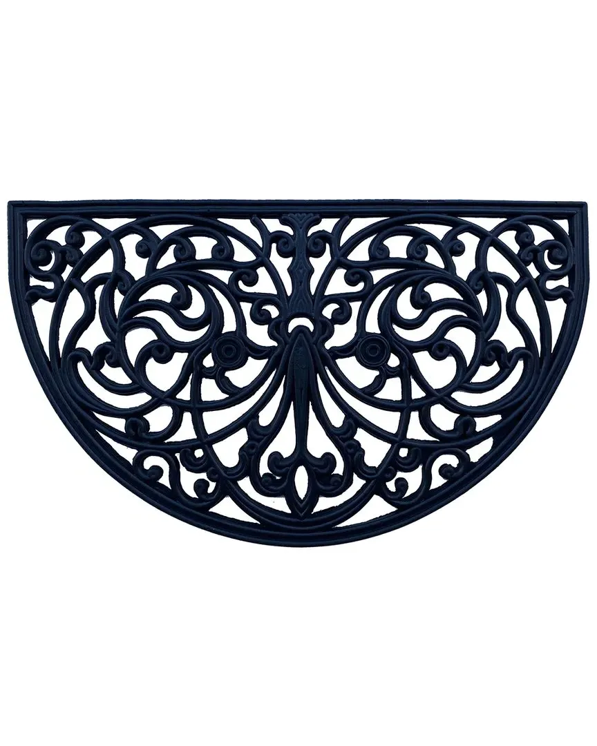 Iris Rubber Doormat - Black image