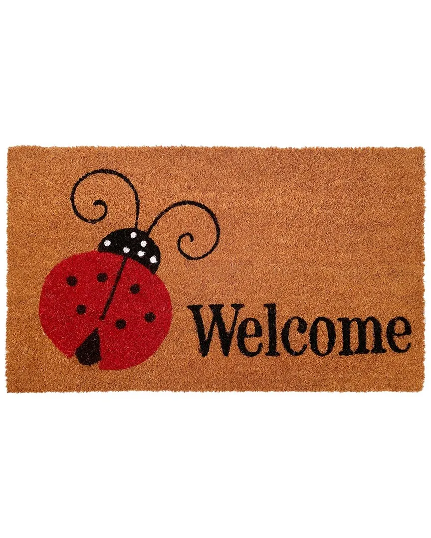 Ladybug Welcome Doormat - Multicolor, Coir image