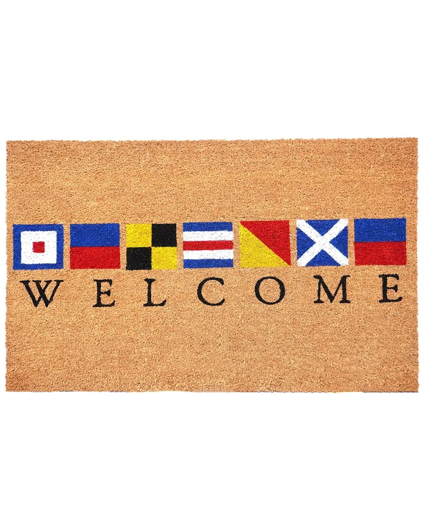 Nautical Welcome Doormat - Multicolor, Coir image