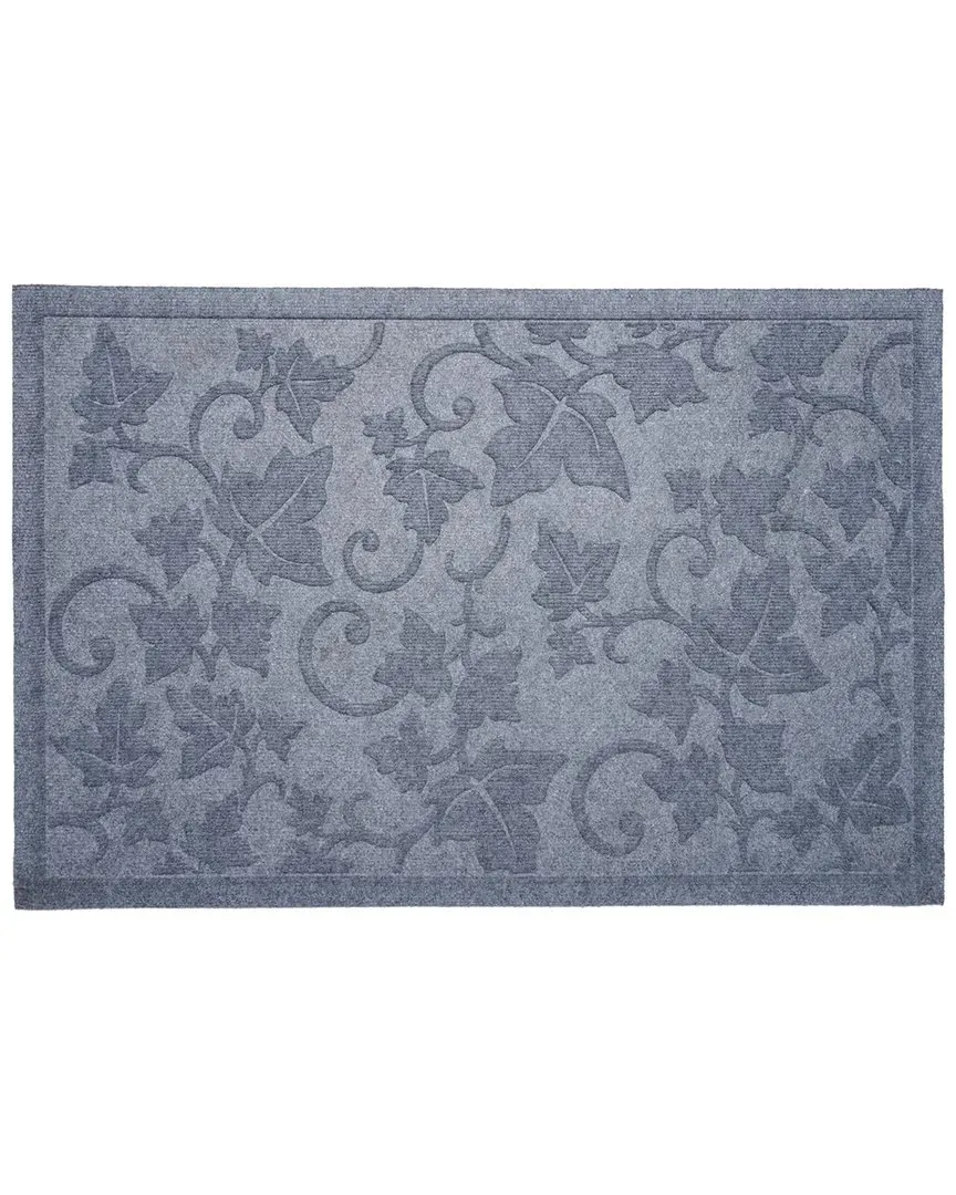 Poly Vine Leaves Indoor/Outdoor Mat - Light Grey