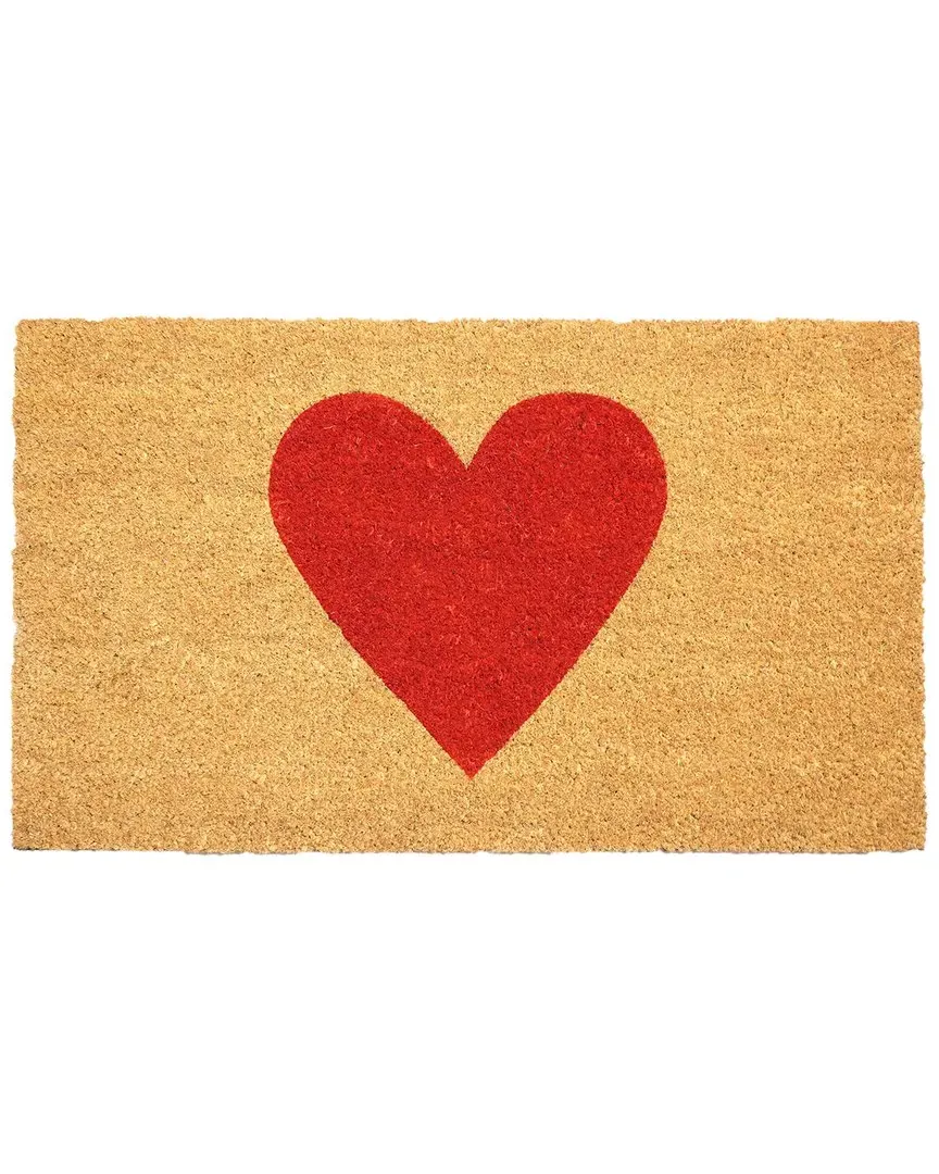 Red Heart Doormat - Multicolor, Coir