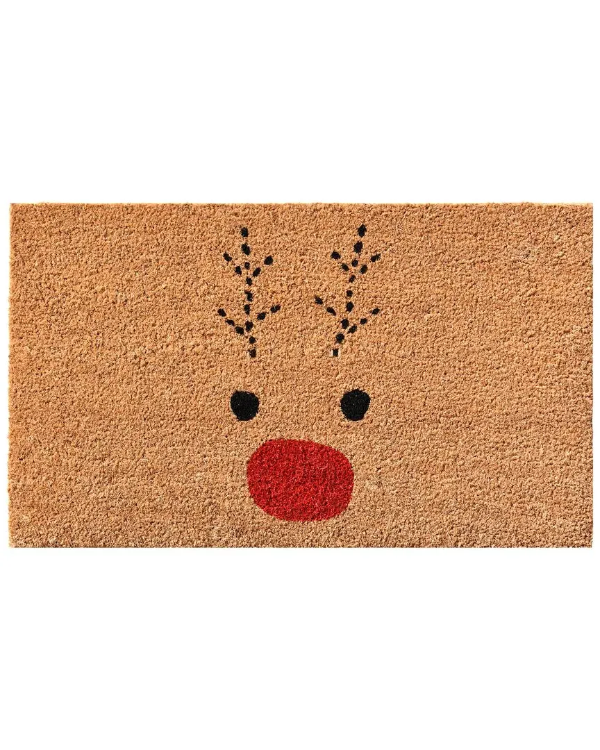 Rudolph Doormat - Red, Coir image