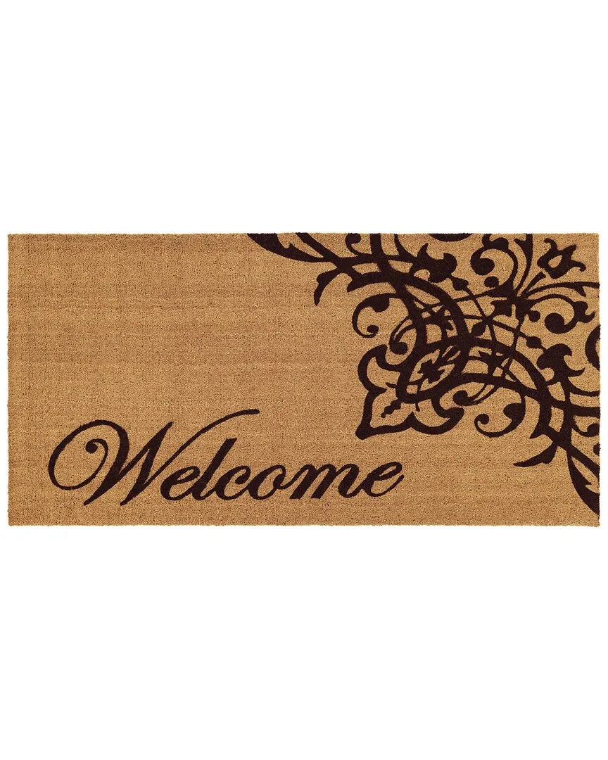 Scroll Welcome Doormat - Natural, Coir image