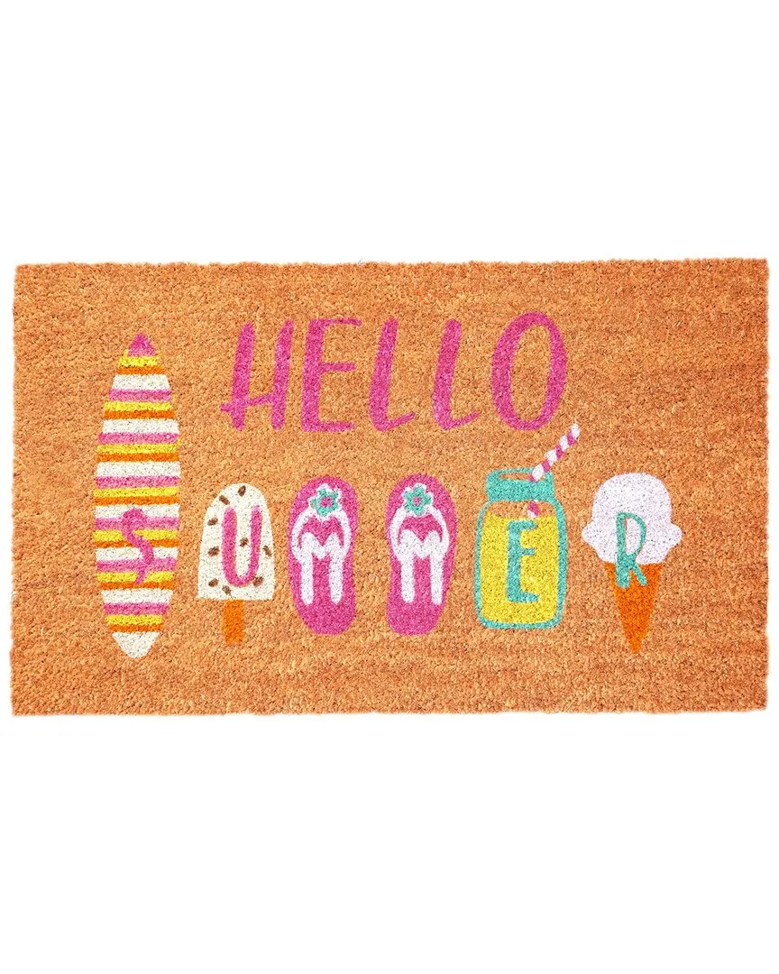 Summer Fun Doormat - Natural, Coir