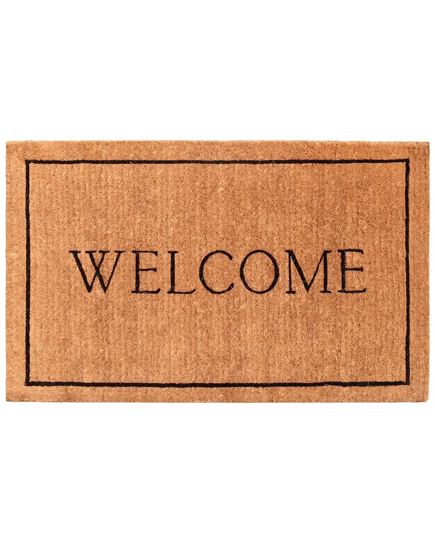 Welcome Border Doormat - Natural, Coir image