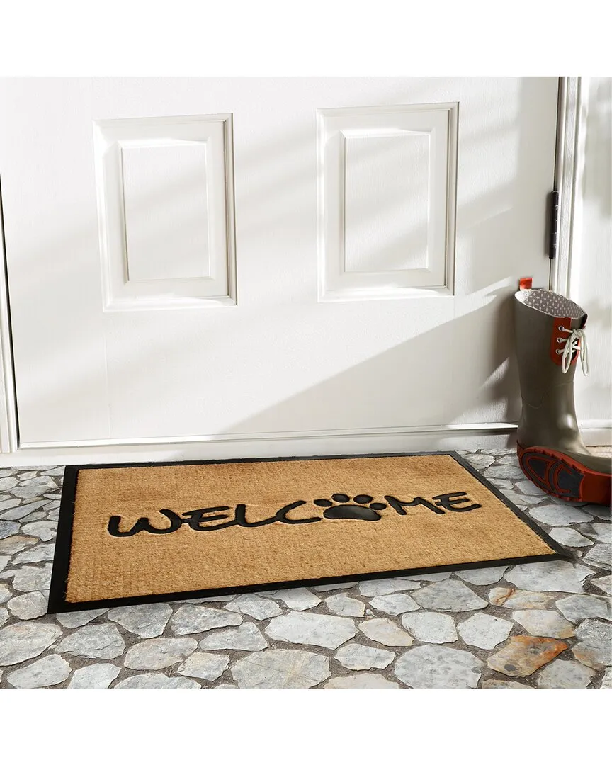 Welcome Paw Doormat - Natural, Coir image